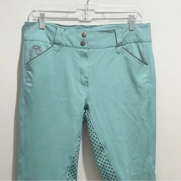 SMARTPAK Women’s Sea Foam Green Equine Breeches Dressage Esquestrian Size 30R - Picture 5 of 9
